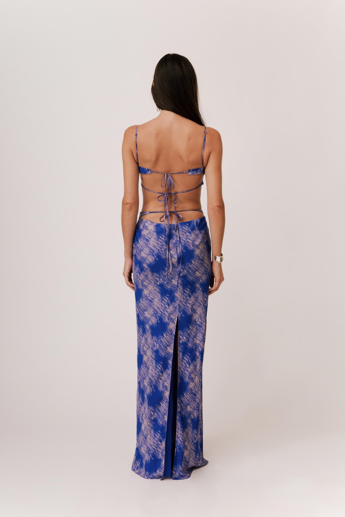 BLUE CUT OUT MAXI DRESS