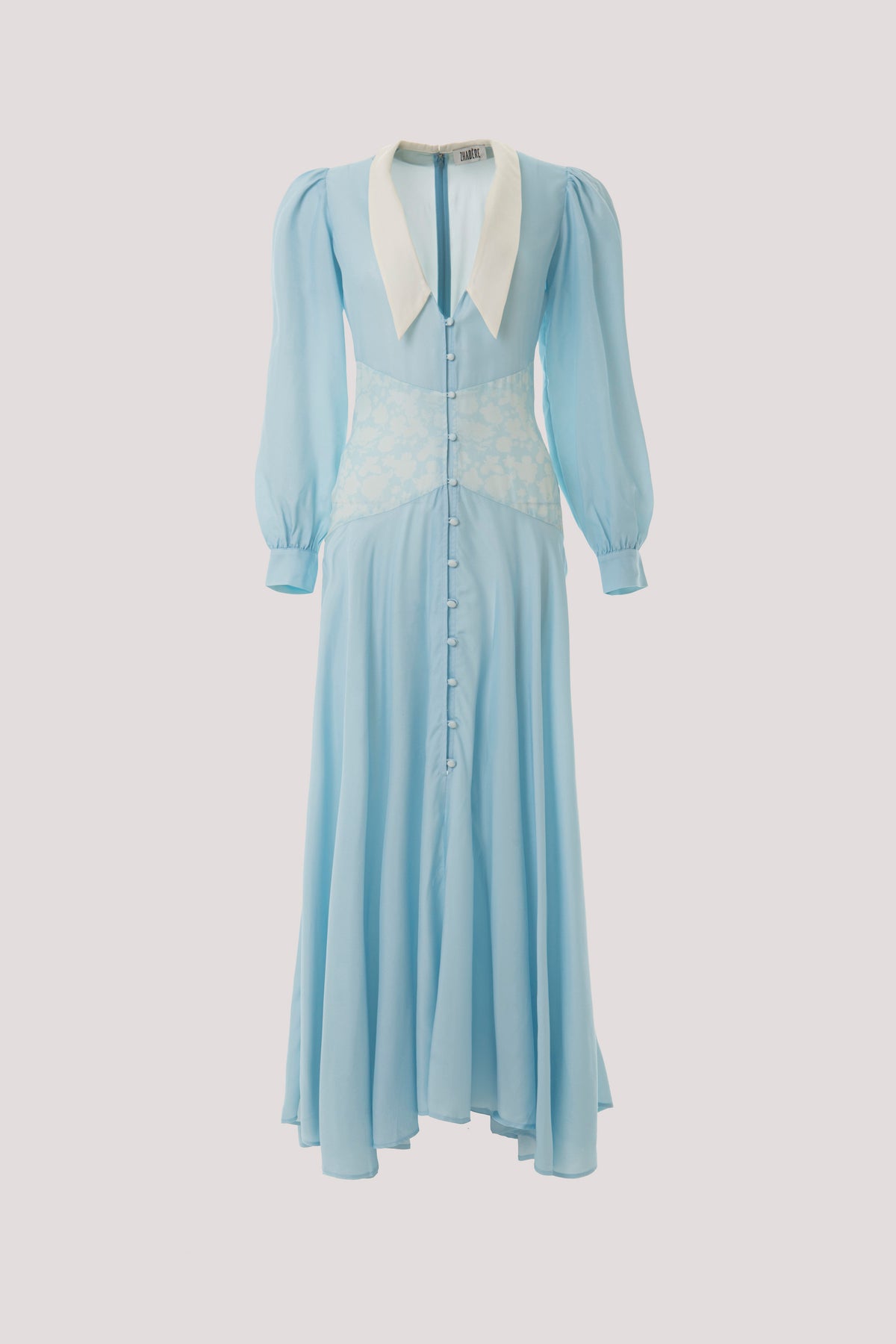 BLUE MIDI DRESS A LINE MARGARETTA IN AZULITA