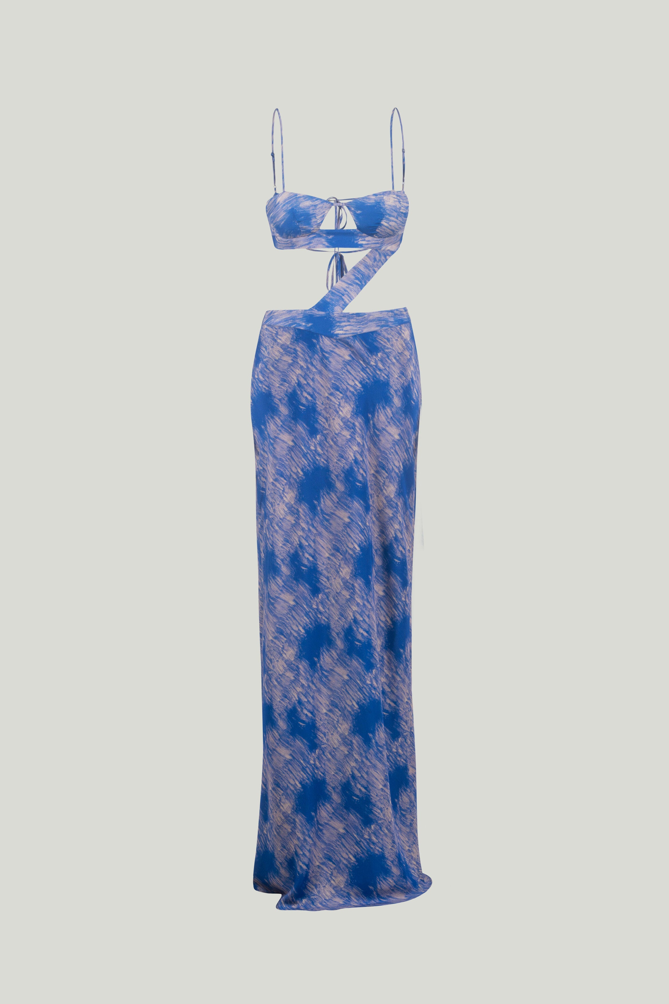 BLUE CUT OUT MAXI DRESS